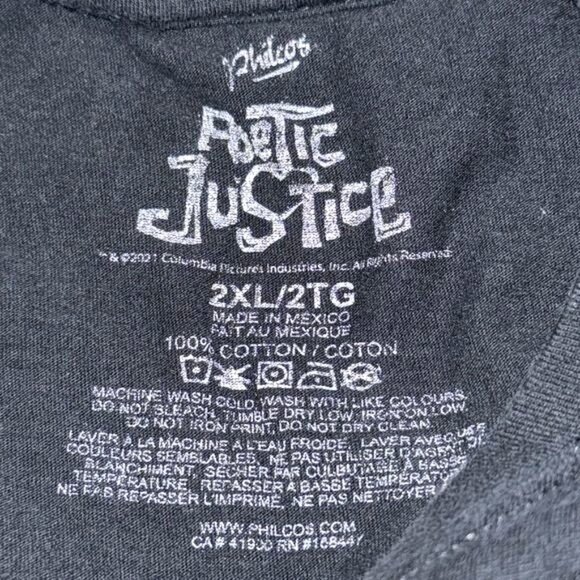 Poetic Justice 2Pac Graphic T-Shirt 2XL - Picture 3 of 6
